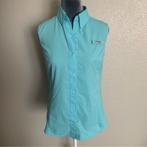 Columbia Women’s PFG Tamiami Sleeveless Blue Shirt